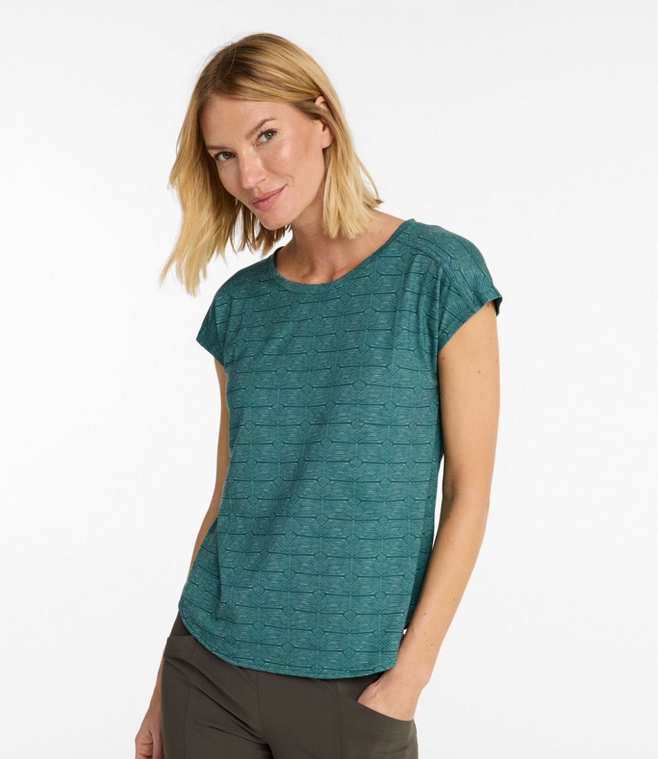 Short-Sleeve Ruched Crew Print Women's Streamside Tee
