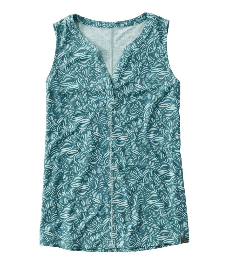 Women's Streamside Tank Splitneck Print