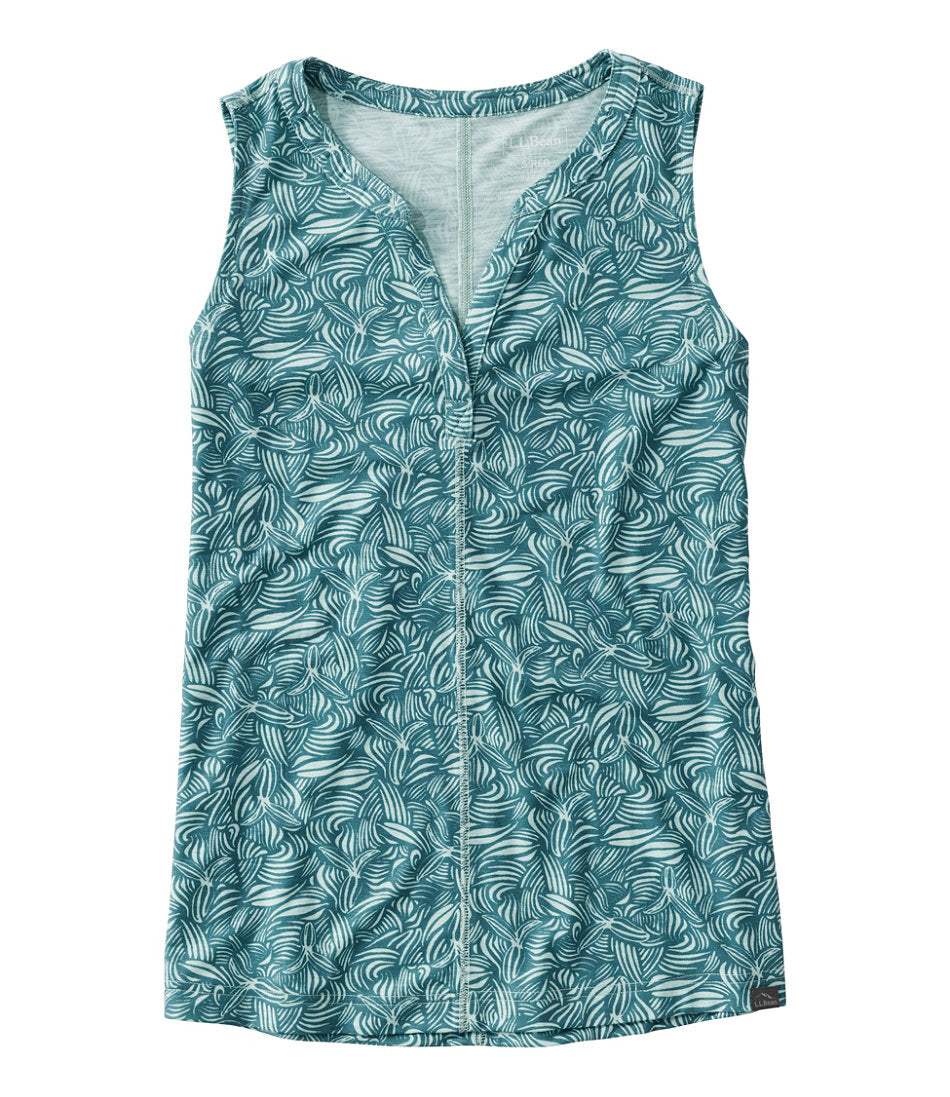 Women's Streamside Tank Splitneck Print