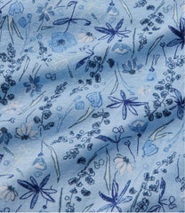 Short-Sleeve Scoopneck Print Women's Linen/Cotton Tee