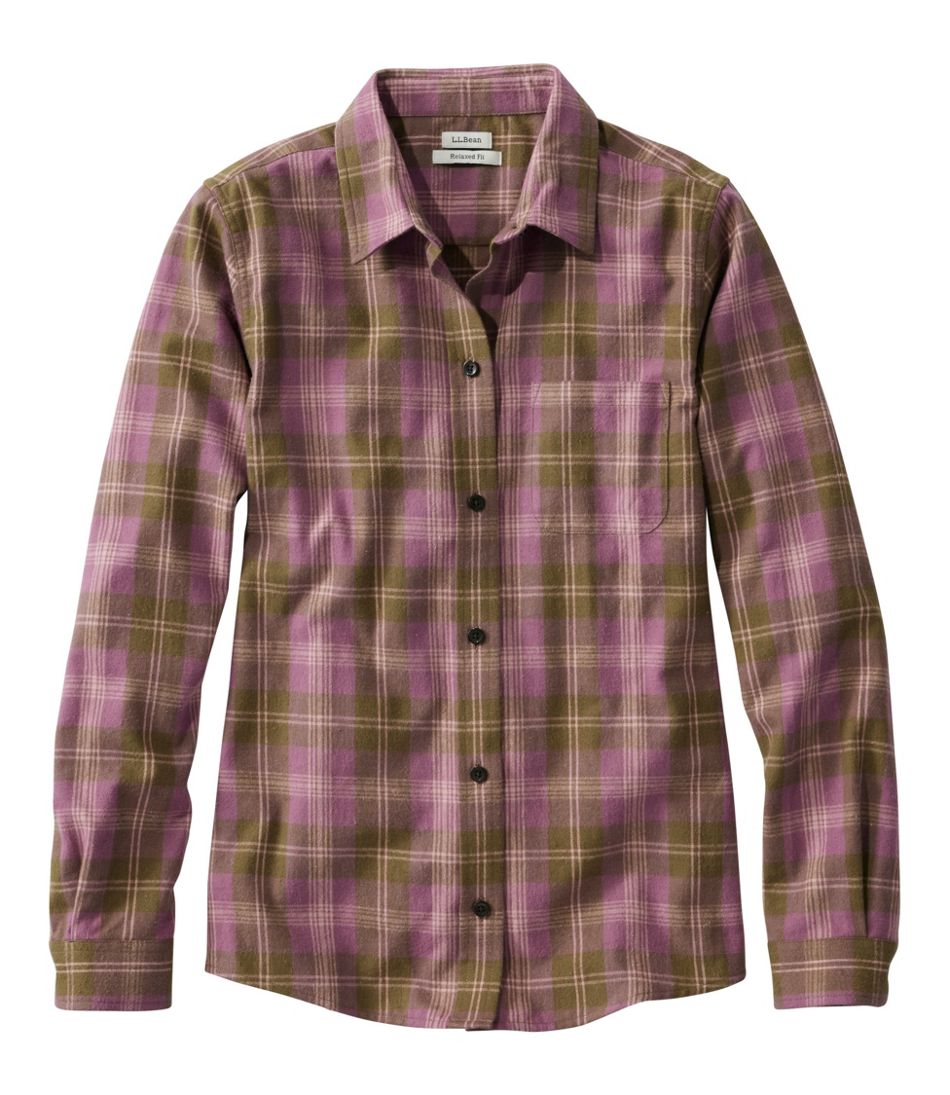 Women's Scotch Plaid Flannel Shirt Relaxed