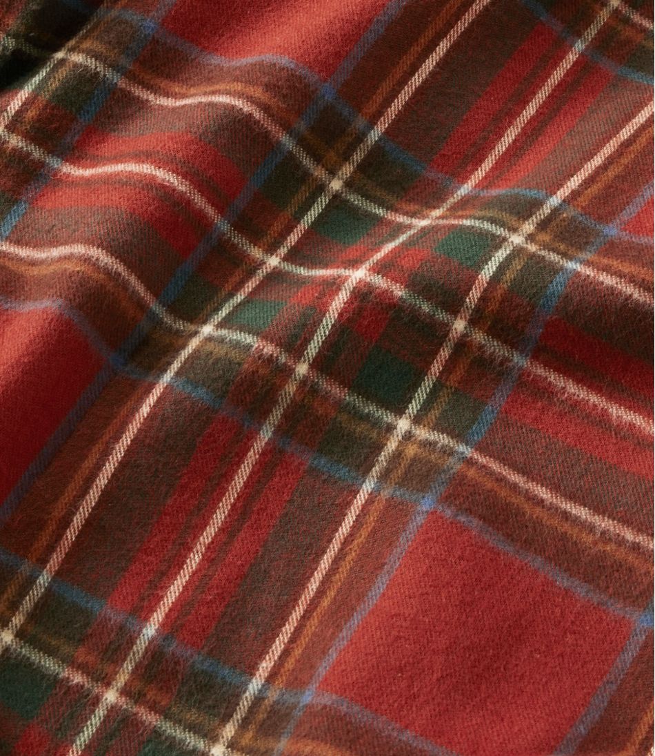 Women's Scotch Plaid Flannel Shirt Boyfriend