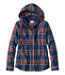 Women's Scotch Plaid Flannel Shirt Relaxed Zip Hoodie