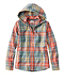 Women's Scotch Plaid Flannel Shirt Relaxed Zip Hoodie