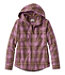 Women's Scotch Plaid Flannel Shirt Relaxed Zip Hoodie