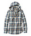 Women's Scotch Plaid Flannel Shirt Relaxed Zip Hoodie