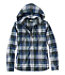 Women's Scotch Plaid Flannel Shirt Relaxed Zip Hoodie