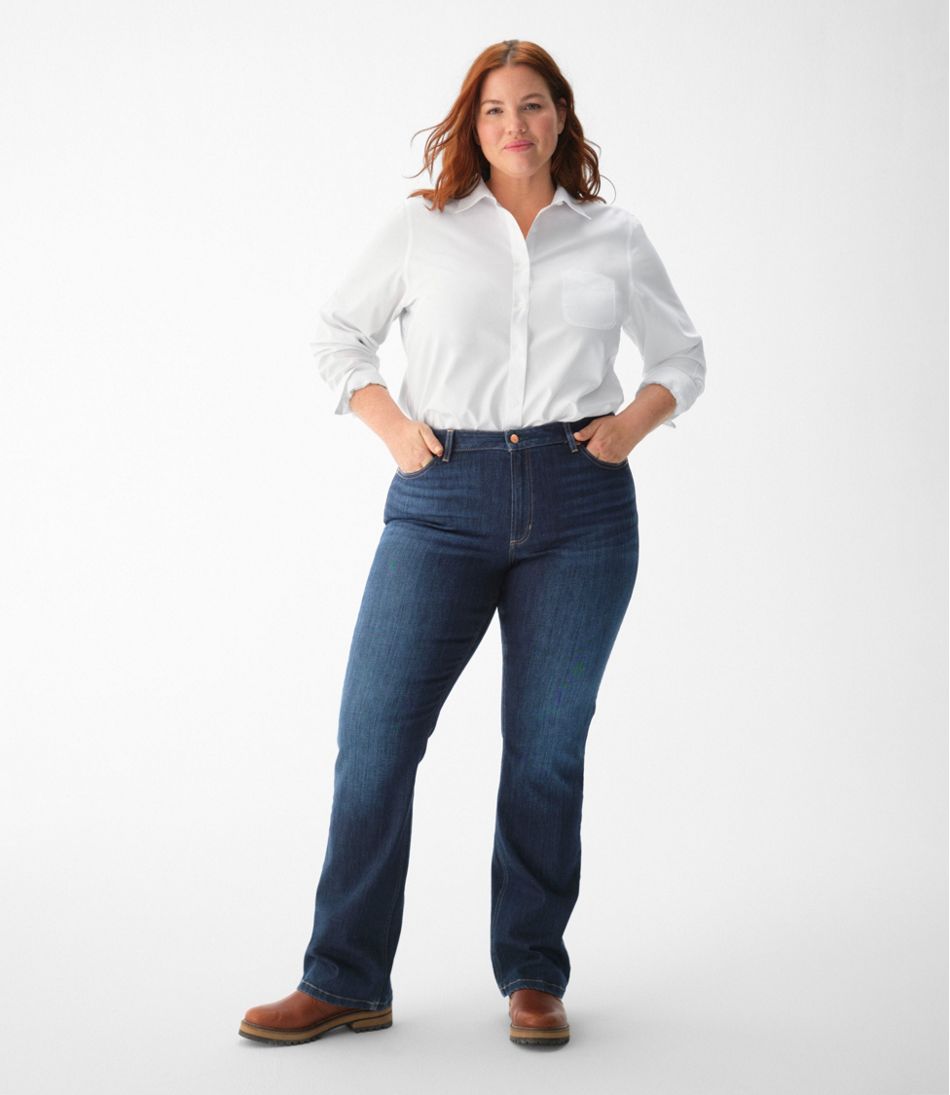 Long-Sleeve Relaxed Fit Women's Wrinkle-Free Pinpoint Oxford Shirt