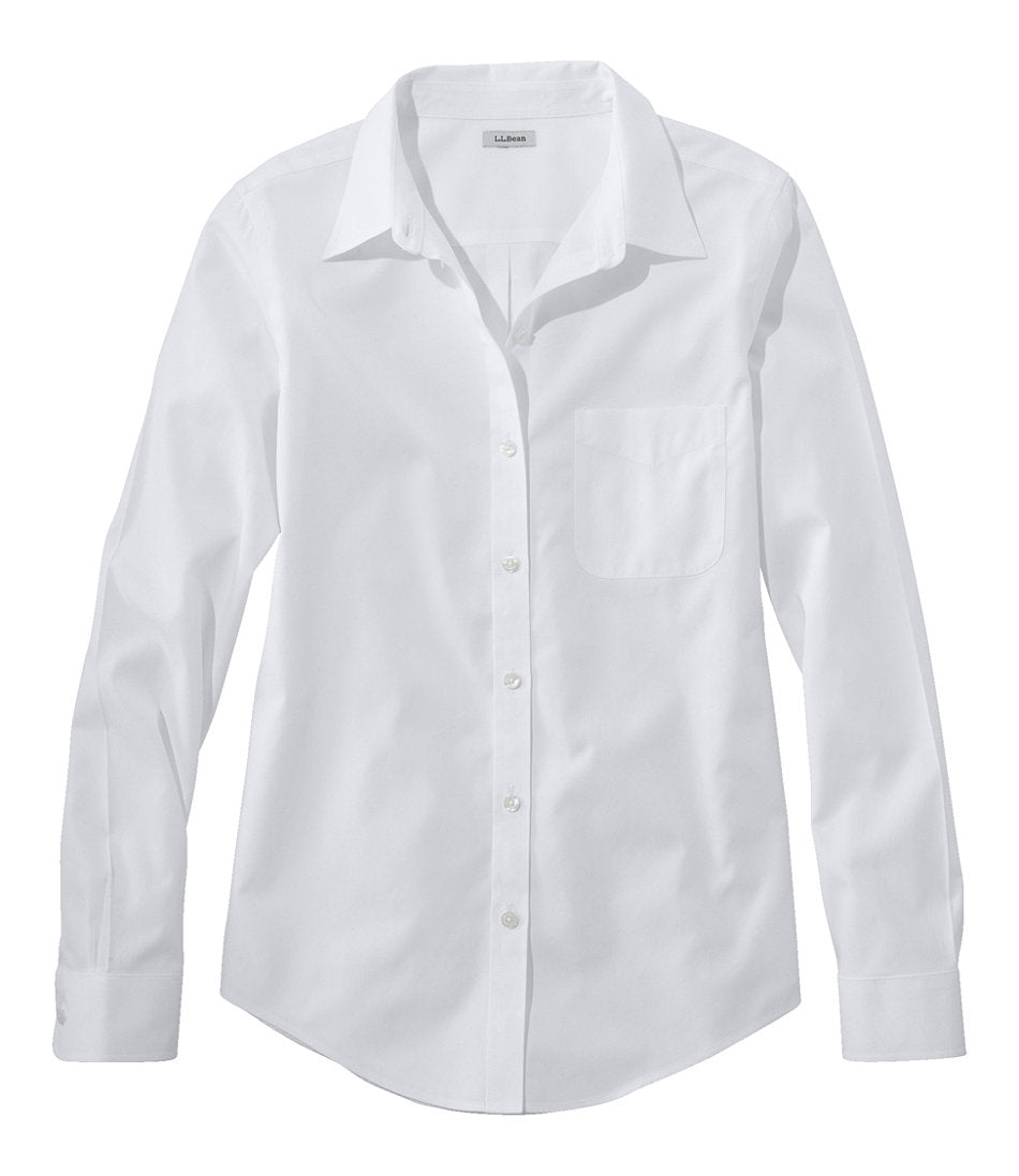 Long-Sleeve Relaxed Fit Women's Wrinkle-Free Pinpoint Oxford Shirt