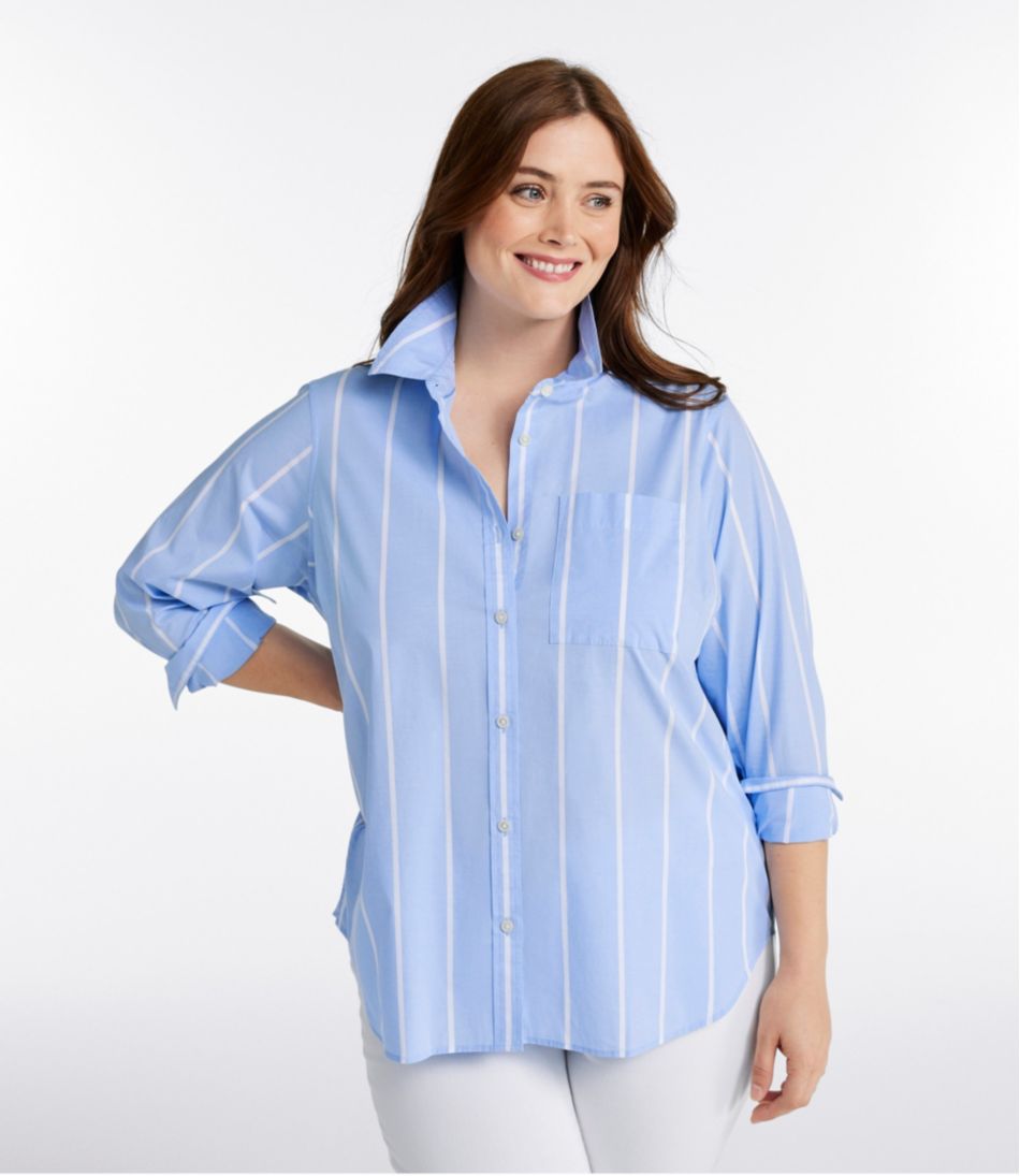 Long-Sleeve Women's Essential Cotton Poplin Shirt