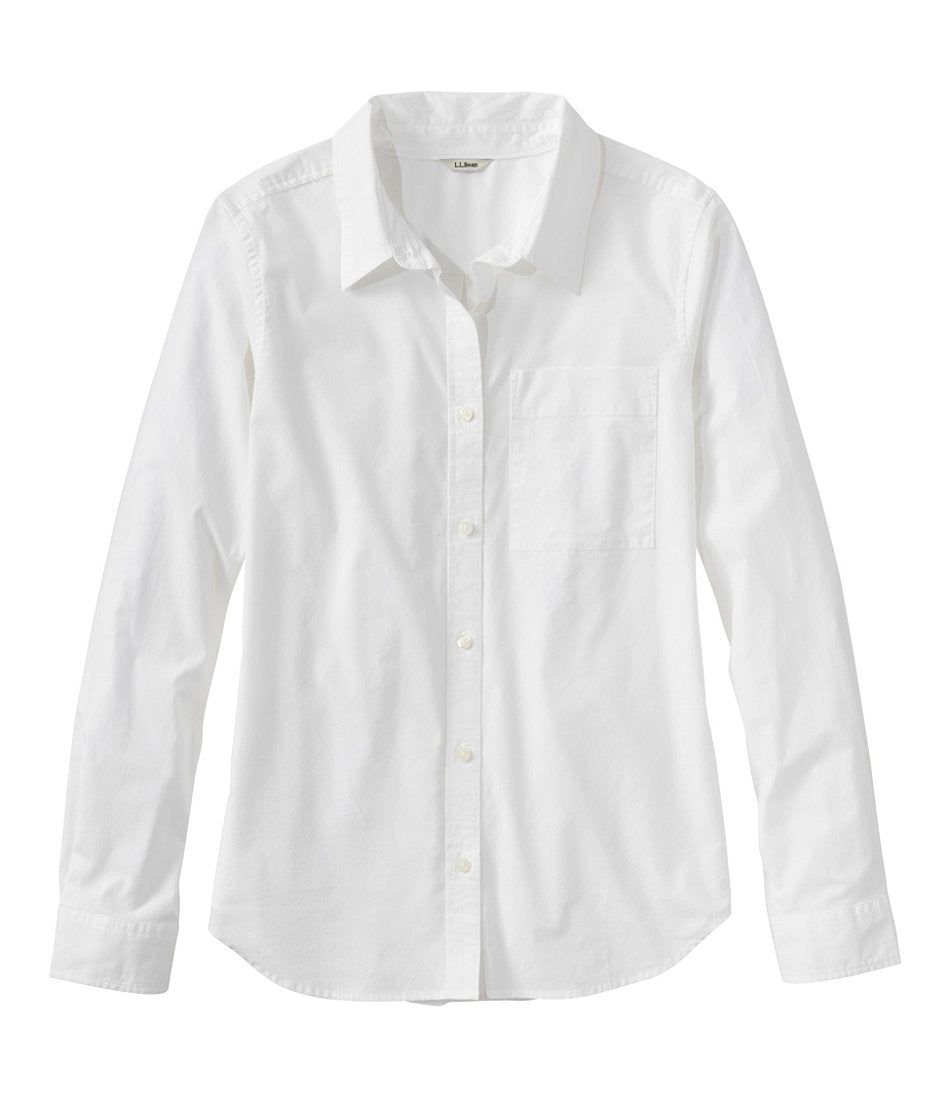 Long-Sleeve Women's Essential Cotton Poplin Shirt