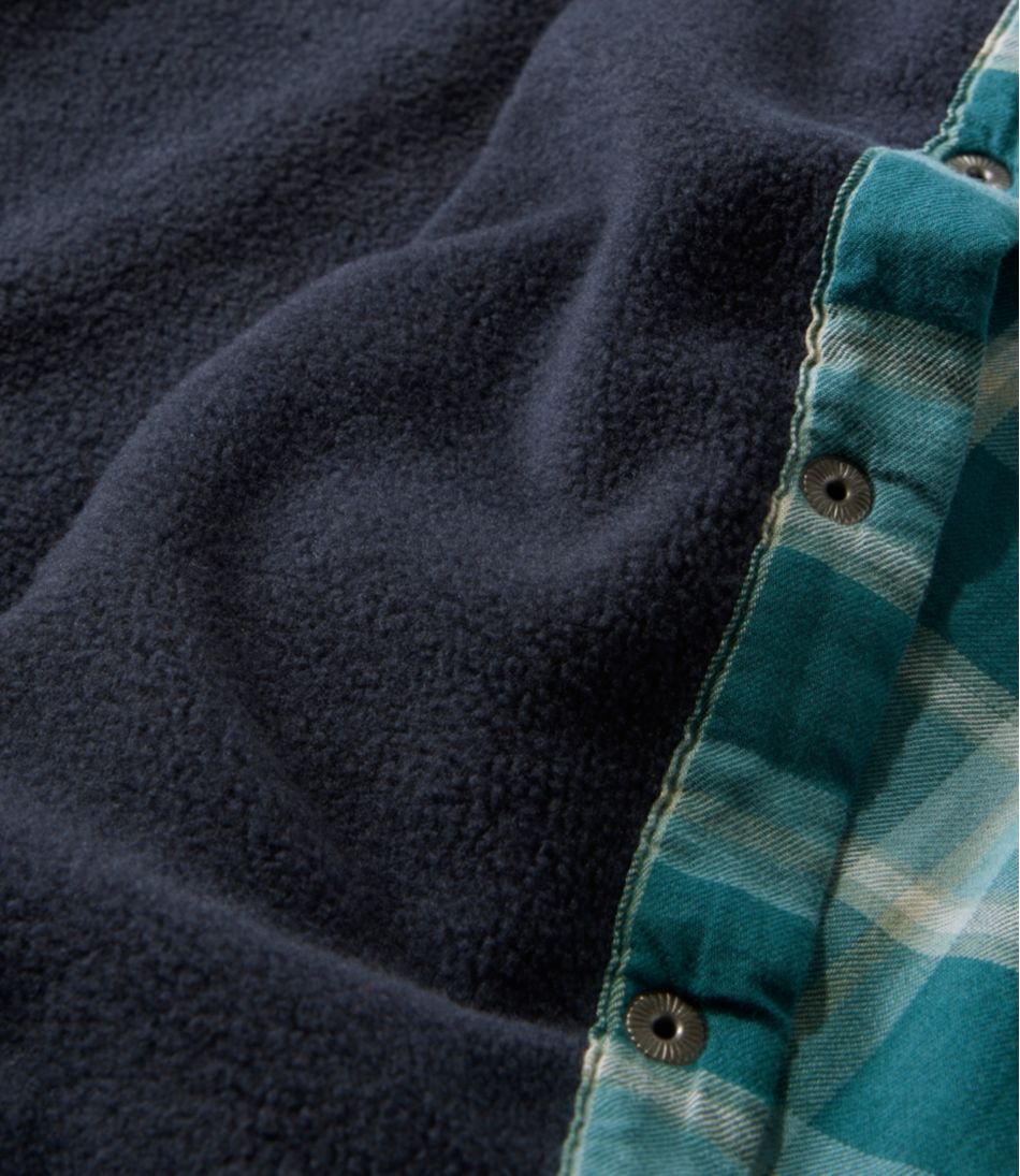 Snap-Front Plaid Women's Fleece-Lined Flannel Shirt