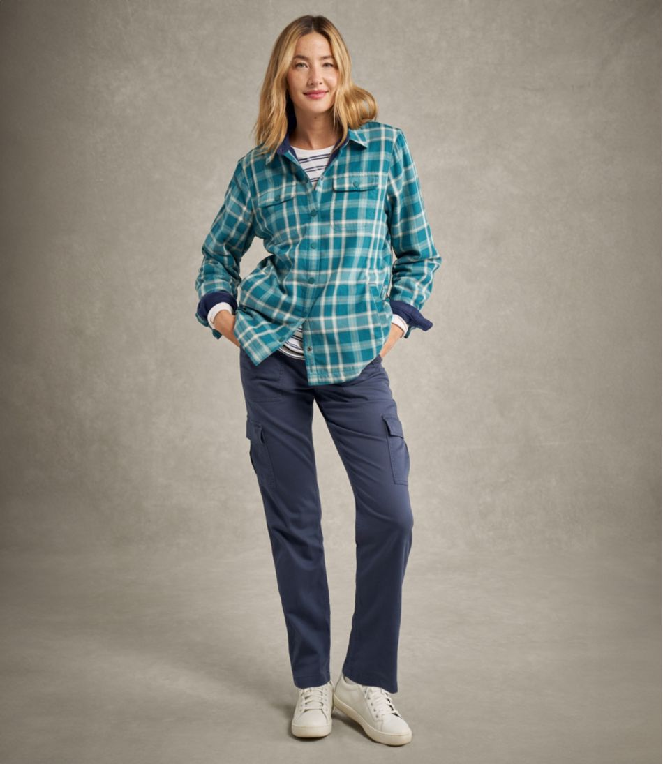 Snap-Front Plaid Women's Fleece-Lined Flannel Shirt