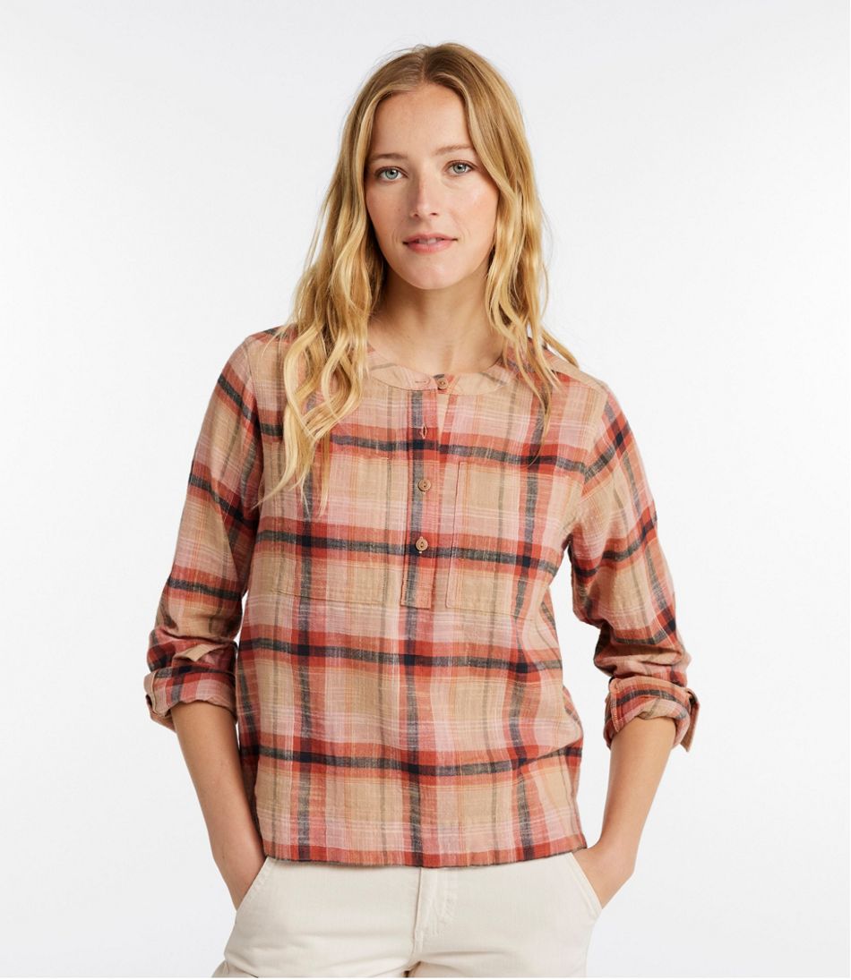 Long-Sleeve Collarless Women's L.L.Bean Day Breeze Shirt