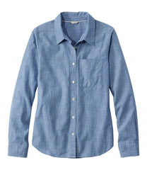 Chambray Long Sleeve Women's Essential Cotton Shirt