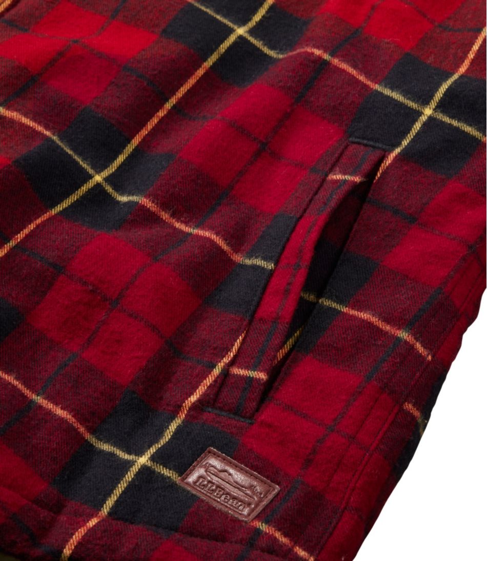 Sherpa-Lined Zip Hoodie Women's Scotch Plaid Flannel Shirt