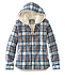 Sherpa-Lined Zip Hoodie Women's Scotch Plaid Flannel Shirt