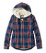 Sherpa-Lined Zip Hoodie Women's Scotch Plaid Flannel Shirt