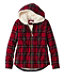 Sherpa-Lined Zip Hoodie Women's Scotch Plaid Flannel Shirt