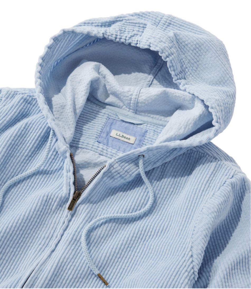 Women's Comfort Corduroy Relaxed Shirt Zip Hoodie
