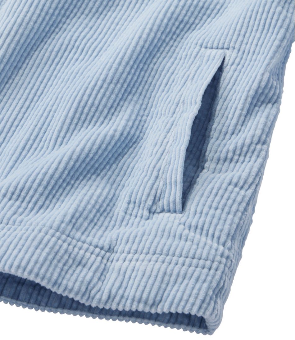 Women's Comfort Corduroy Relaxed Shirt Zip Hoodie