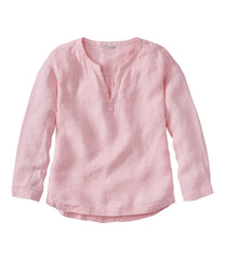 Women's Premium Washable Linen Shirt Splitneck