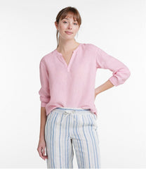 Women's Premium Washable Linen Shirt Splitneck