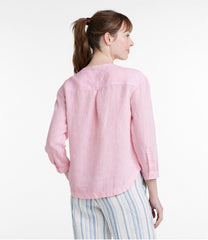 Women's Premium Washable Linen Shirt Splitneck