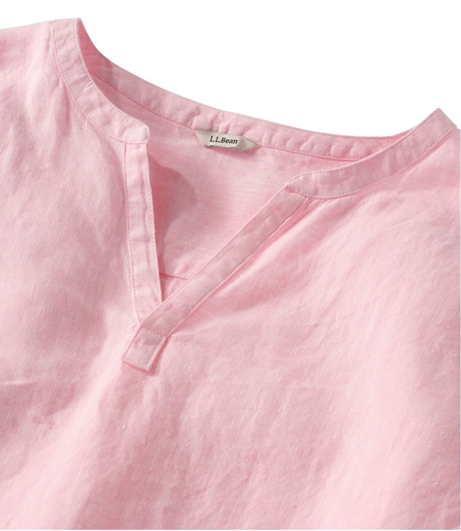 Women's Premium Washable Linen Shirt Splitneck