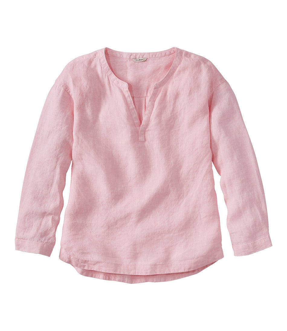 Women's Premium Washable Linen Shirt Splitneck