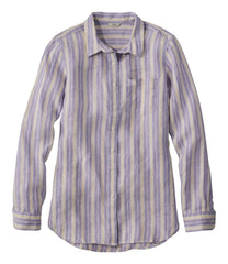 Women's Premium Washable Linen Shirt Tunic Stripe
