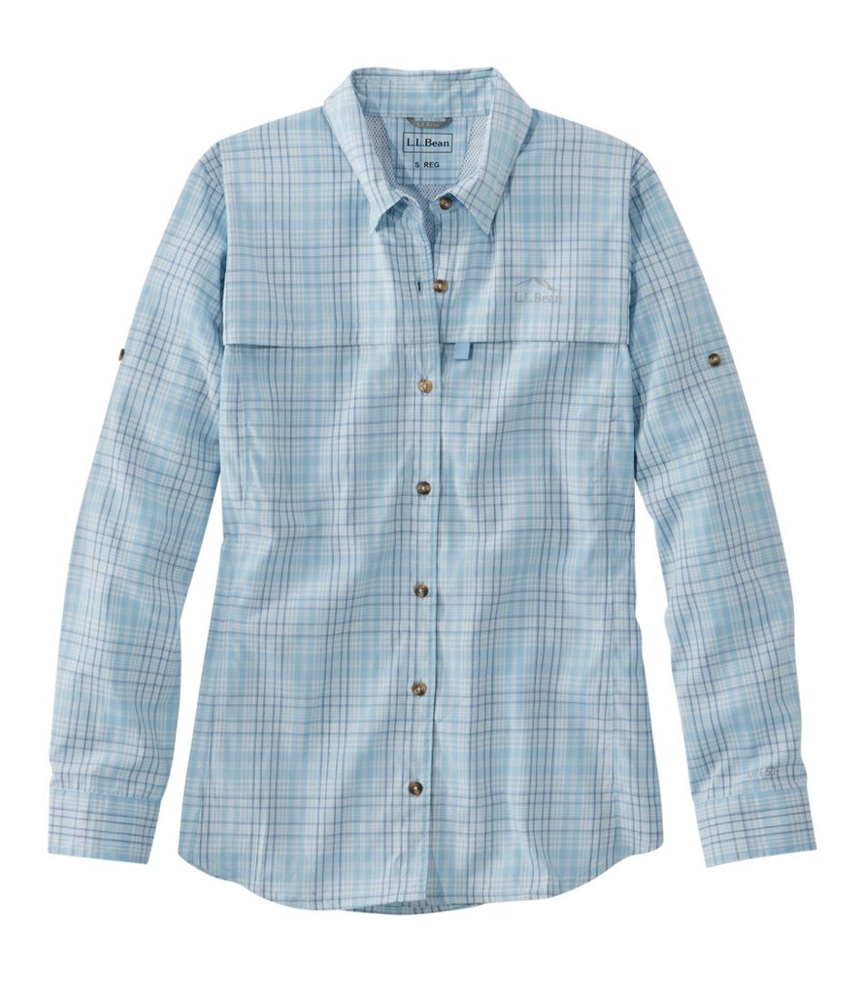 Plaid Long-Sleeve Women's Tropicwear Shirt