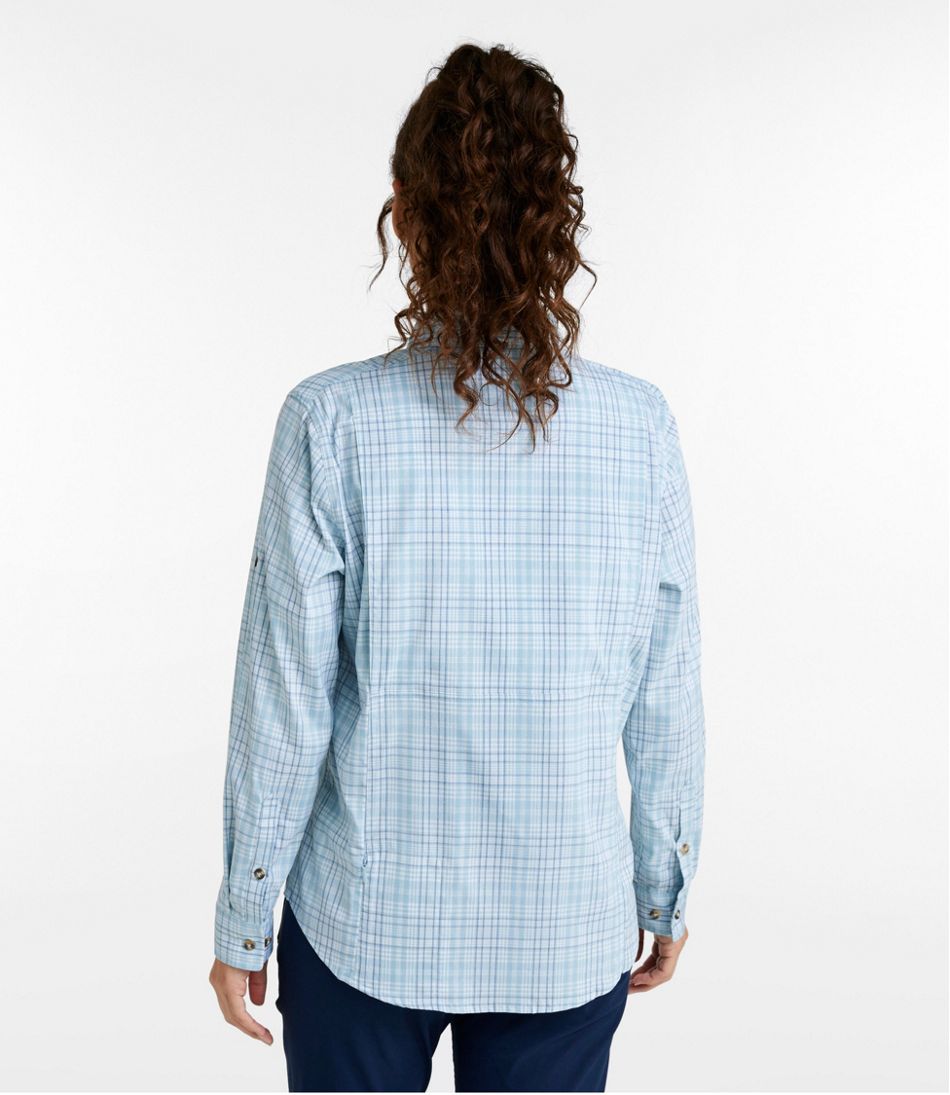 Plaid Long-Sleeve Women's Tropicwear Shirt