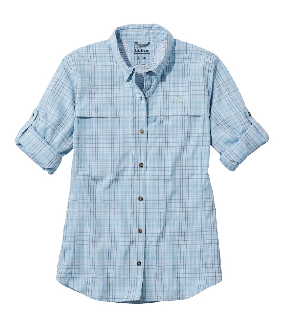 Plaid Long-Sleeve Women's Tropicwear Shirt