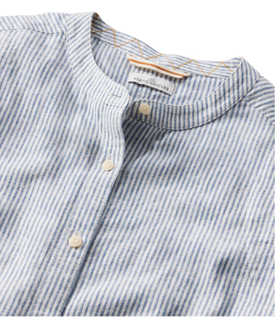 Sleeveless Women's Signature Linen-Blend Button-Front Shirt