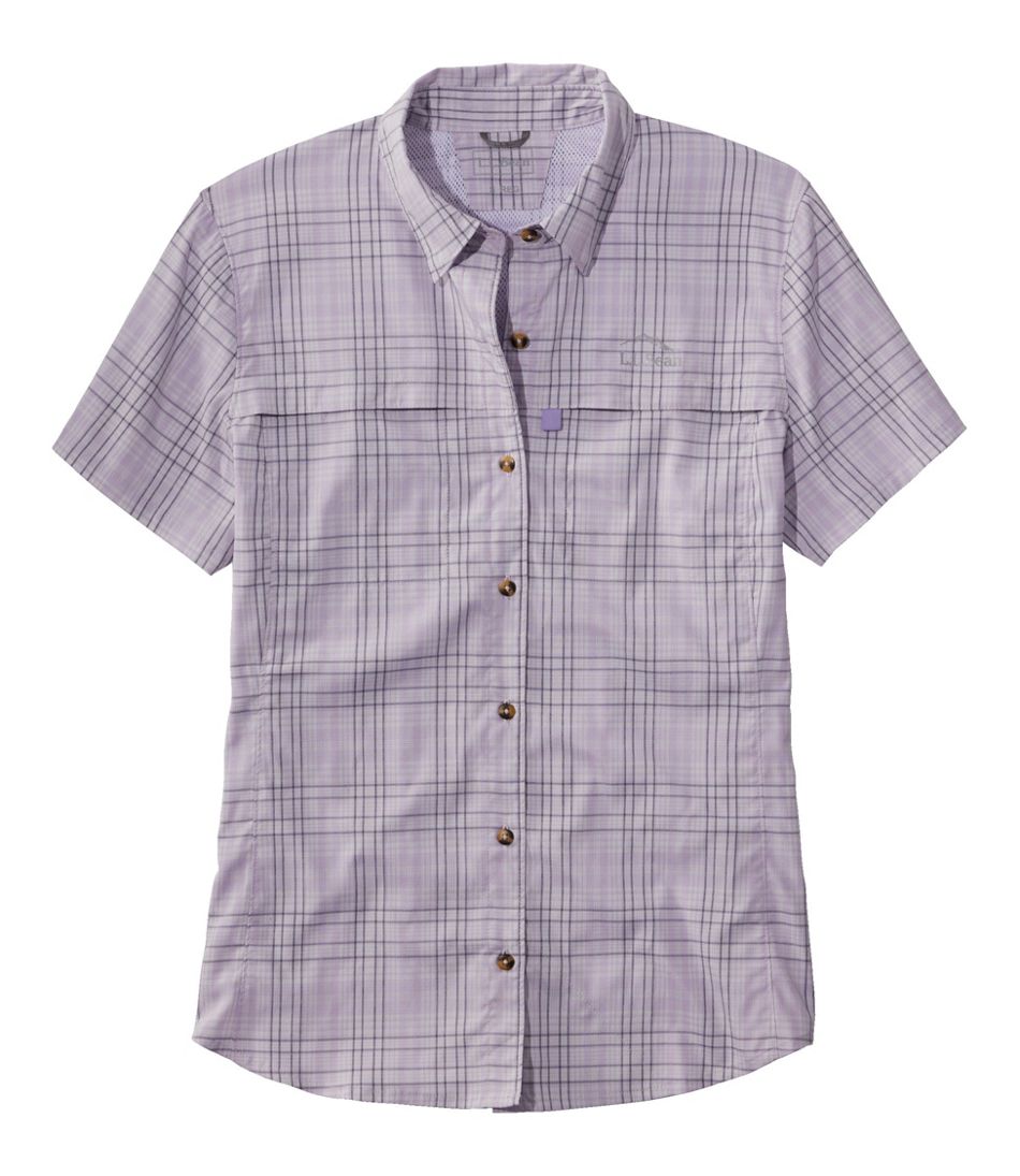 Plaid Short-Sleeve Women's Tropicwear Shirt