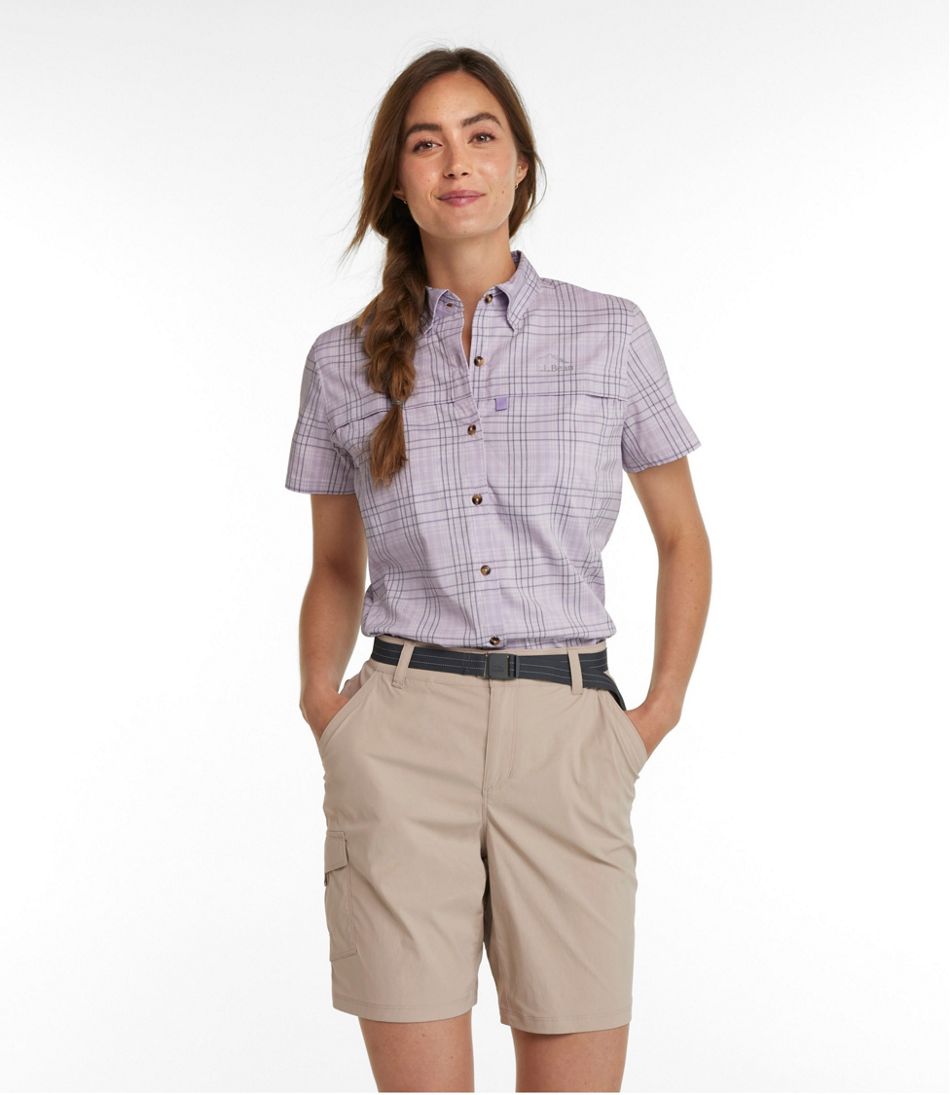 Plaid Short-Sleeve Women's Tropicwear Shirt
