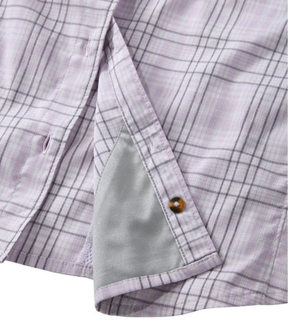 Women's Tropicwear Shirt, Plaid Short-Sleeve