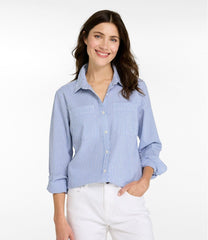Long-Sleeve Women's Vacationland Seersucker Shirt