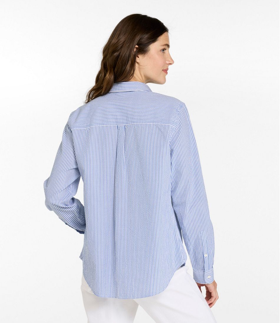 Long-Sleeve Women's Vacationland Seersucker Shirt
