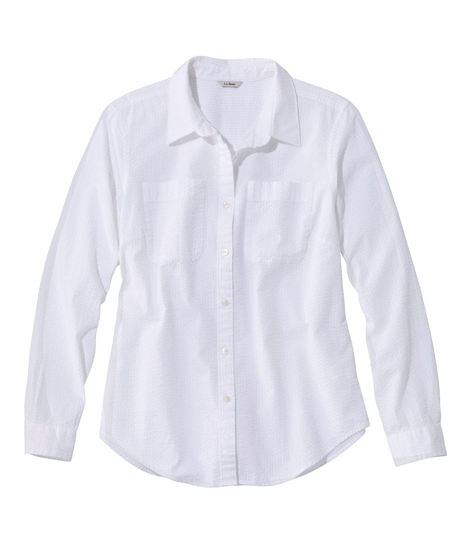 Long-Sleeve Women's Vacationland Seersucker Shirt