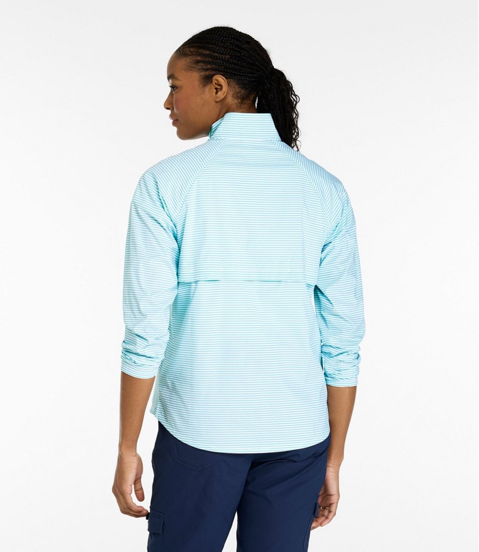 Women's Everyday SunSmart® Woven Shirt Quarter-Zip Pullover Colorblock