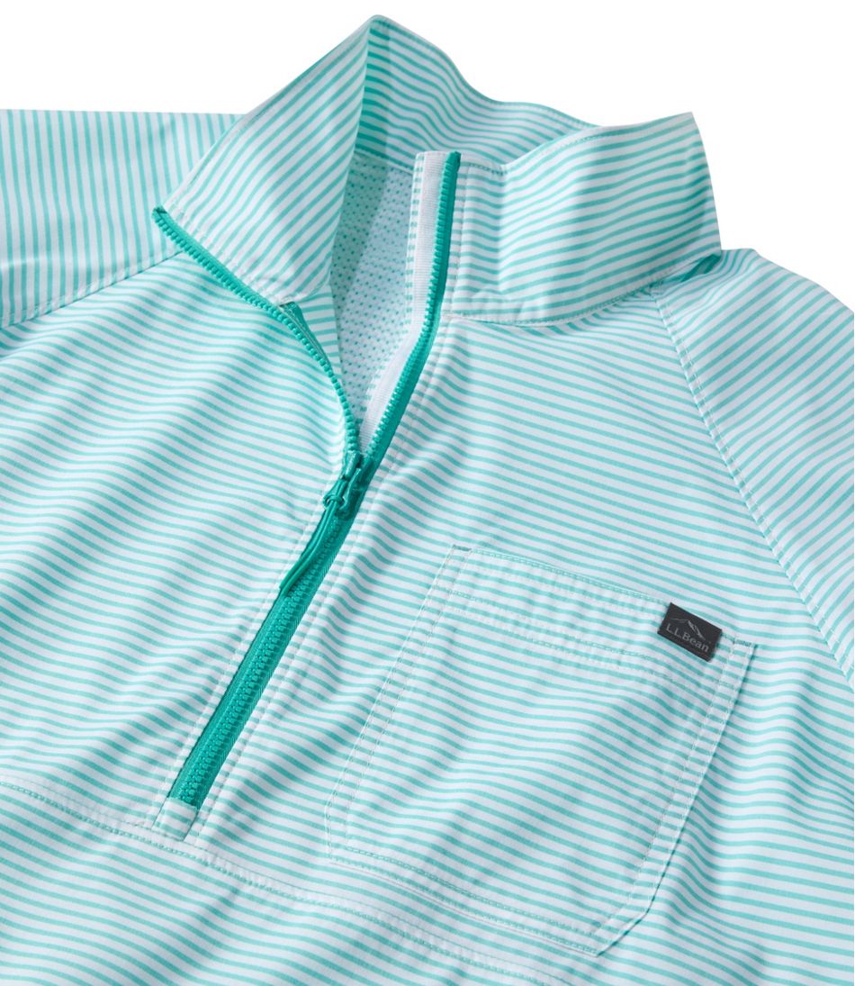 Women's Everyday SunSmart® Woven Shirt Quarter-Zip Pullover Colorblock
