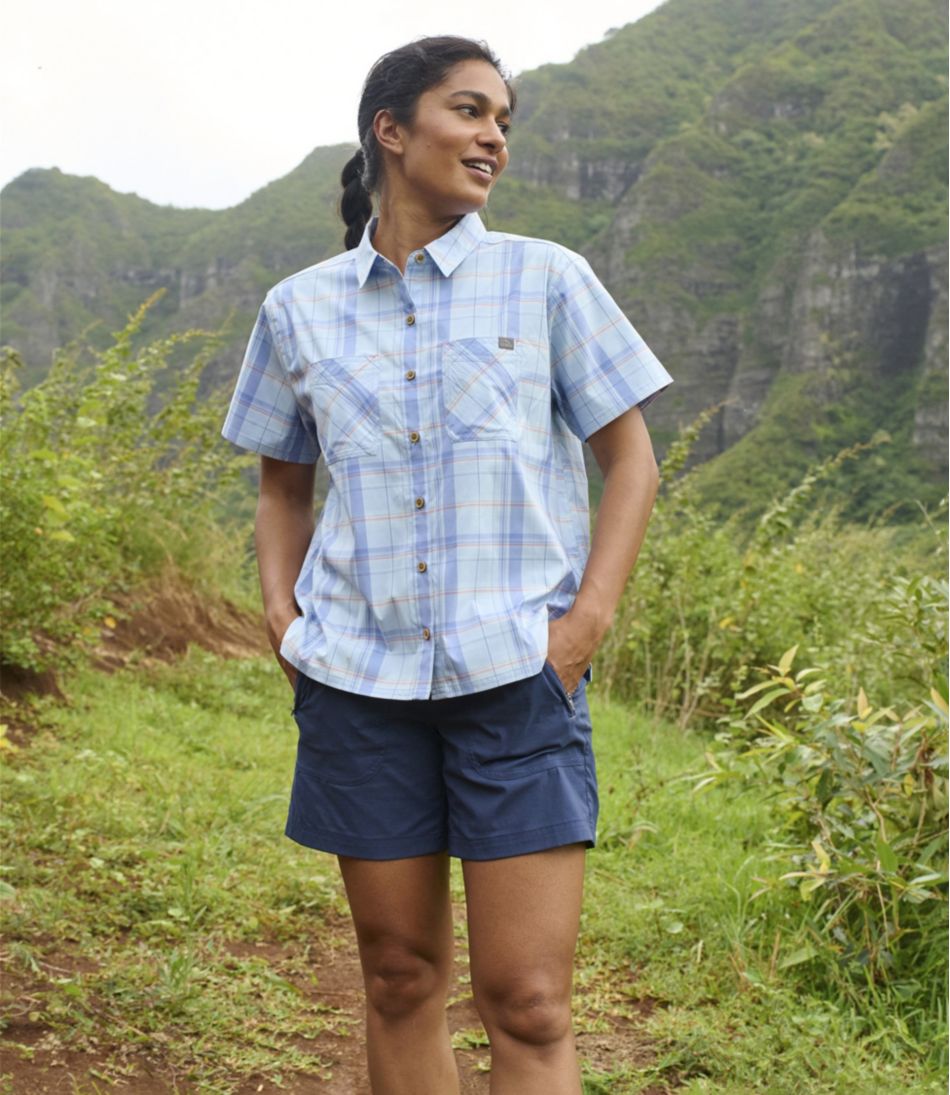 Short-Sleeve Plaid Women's Everyday SunSmart® Woven Shirt