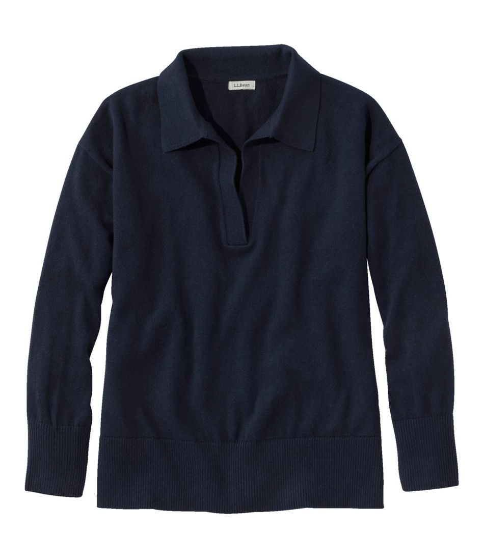 Women's Cotton/Cashmere Sweater Polo
