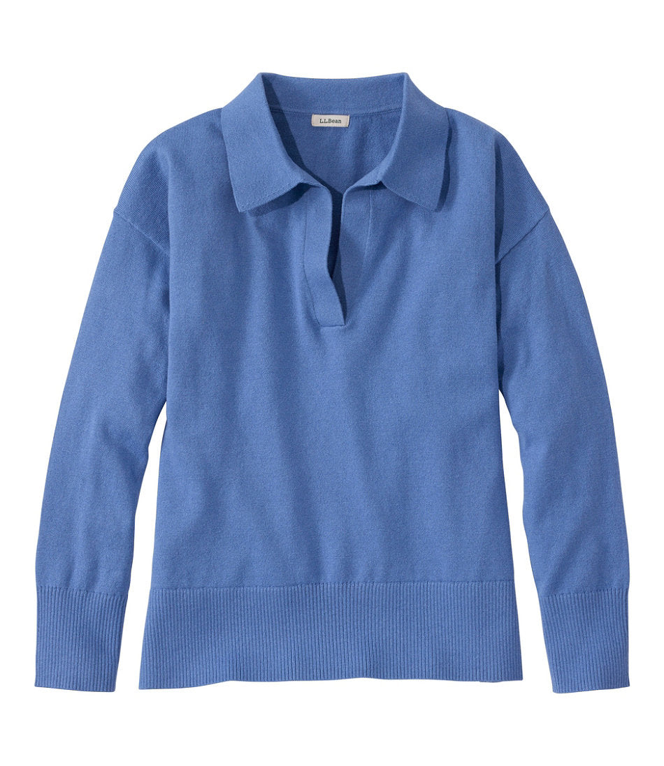 Women's Cotton/Cashmere Sweater Polo