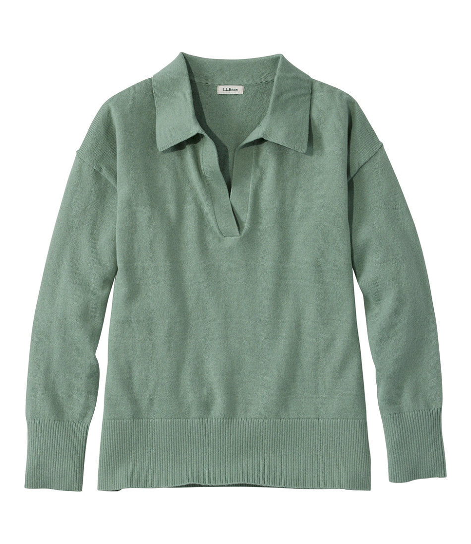 Women's Cotton/Cashmere Sweater Polo