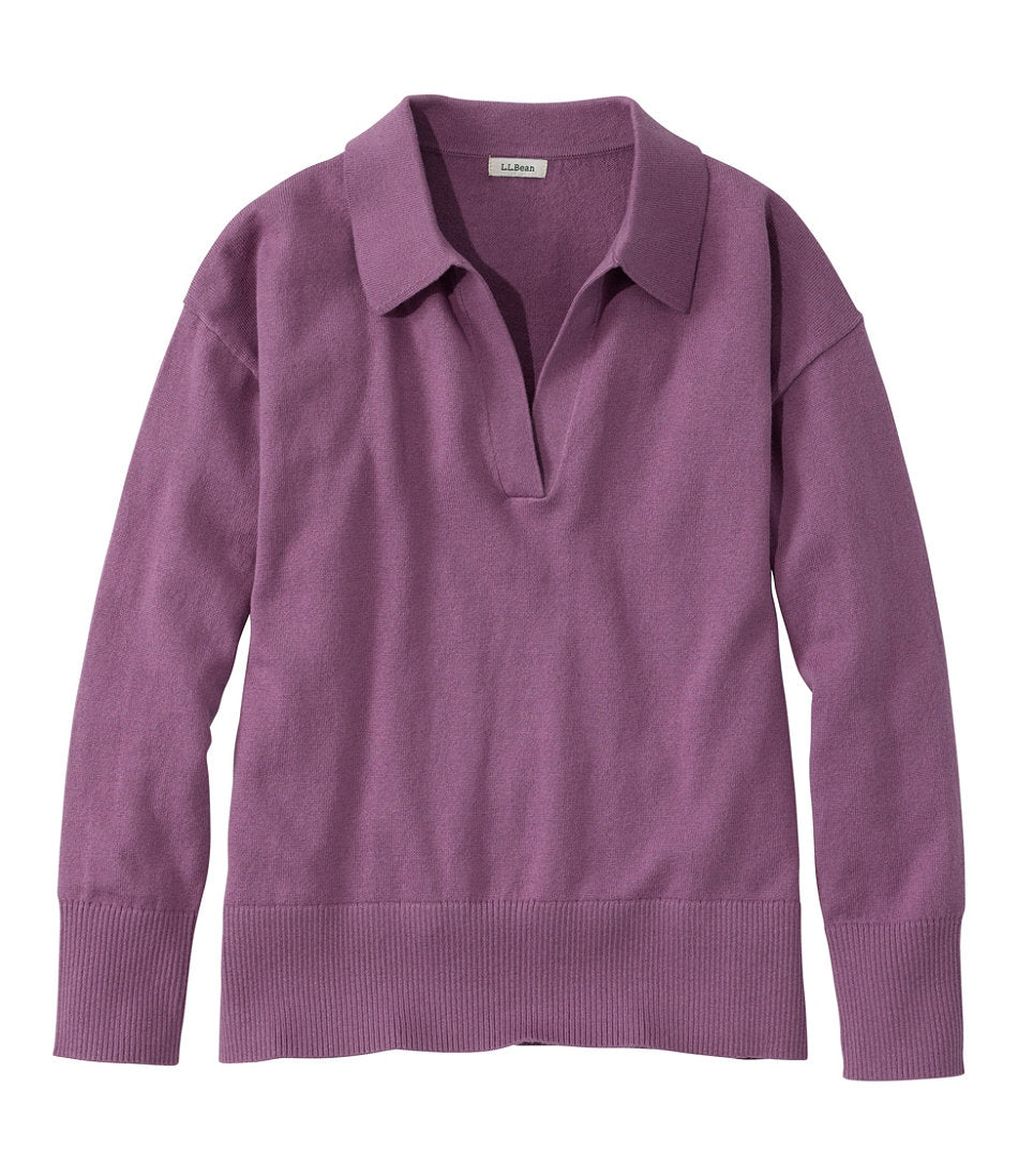 Women's Cotton/Cashmere Sweater Polo