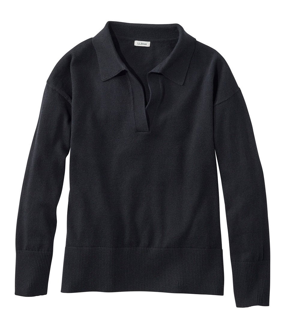 Women's Cotton/Cashmere Sweater Polo