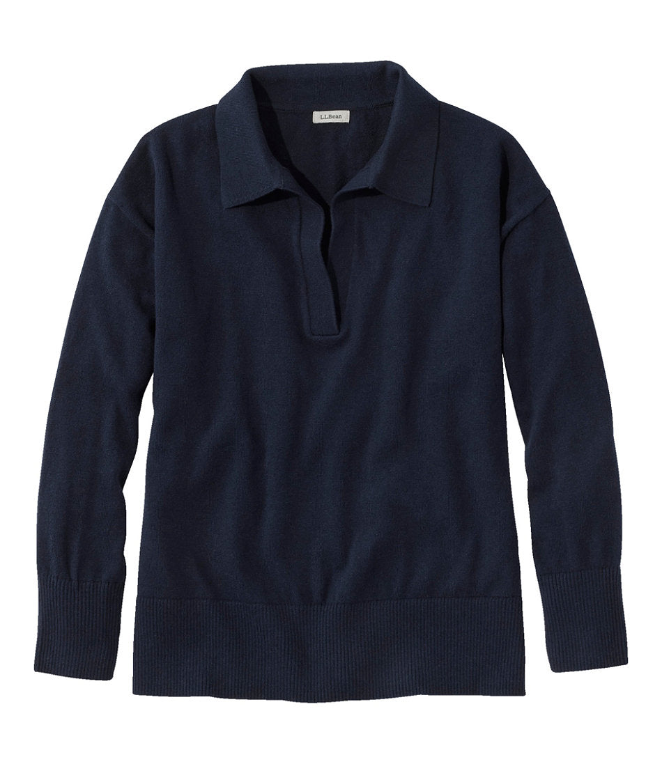 Women's Cotton/Cashmere Sweater Polo